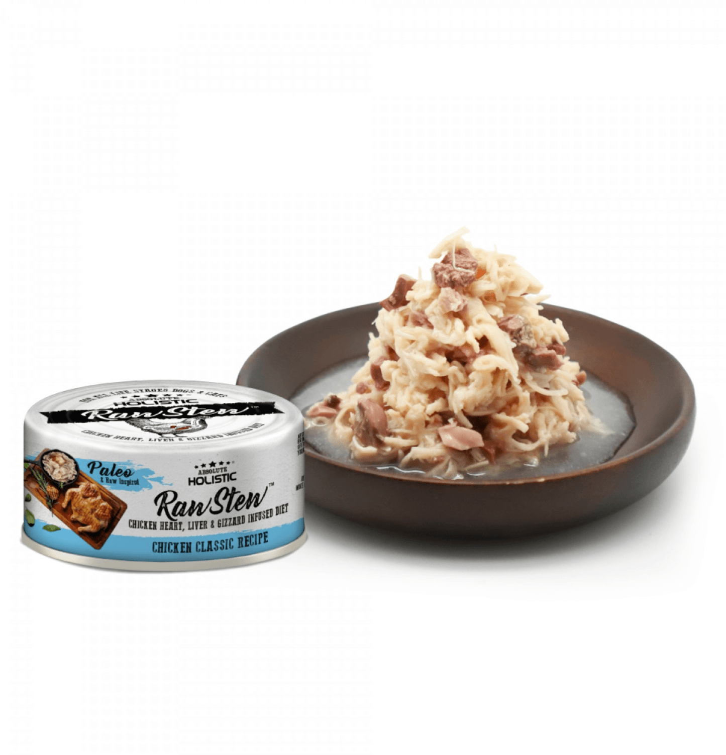 Absolute Holistic | Raw Stew 頂級主食雞+雞肉精粹貓狗罐頭 80g - SugarPet