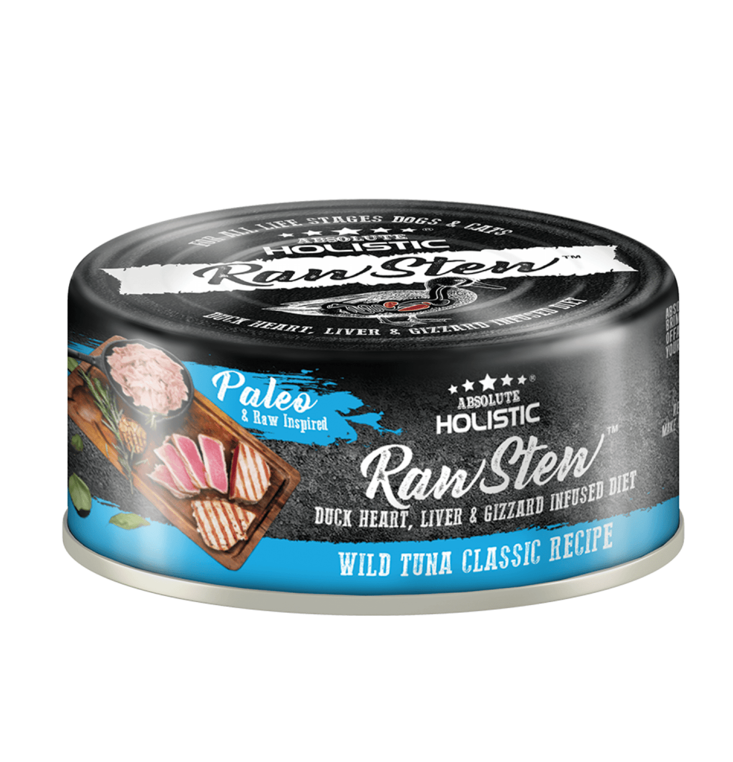 Absolute Holistic | Raw Stew 頂級主食吞拿魚+鴨肉精粹貓狗罐頭 80g - SugarPet