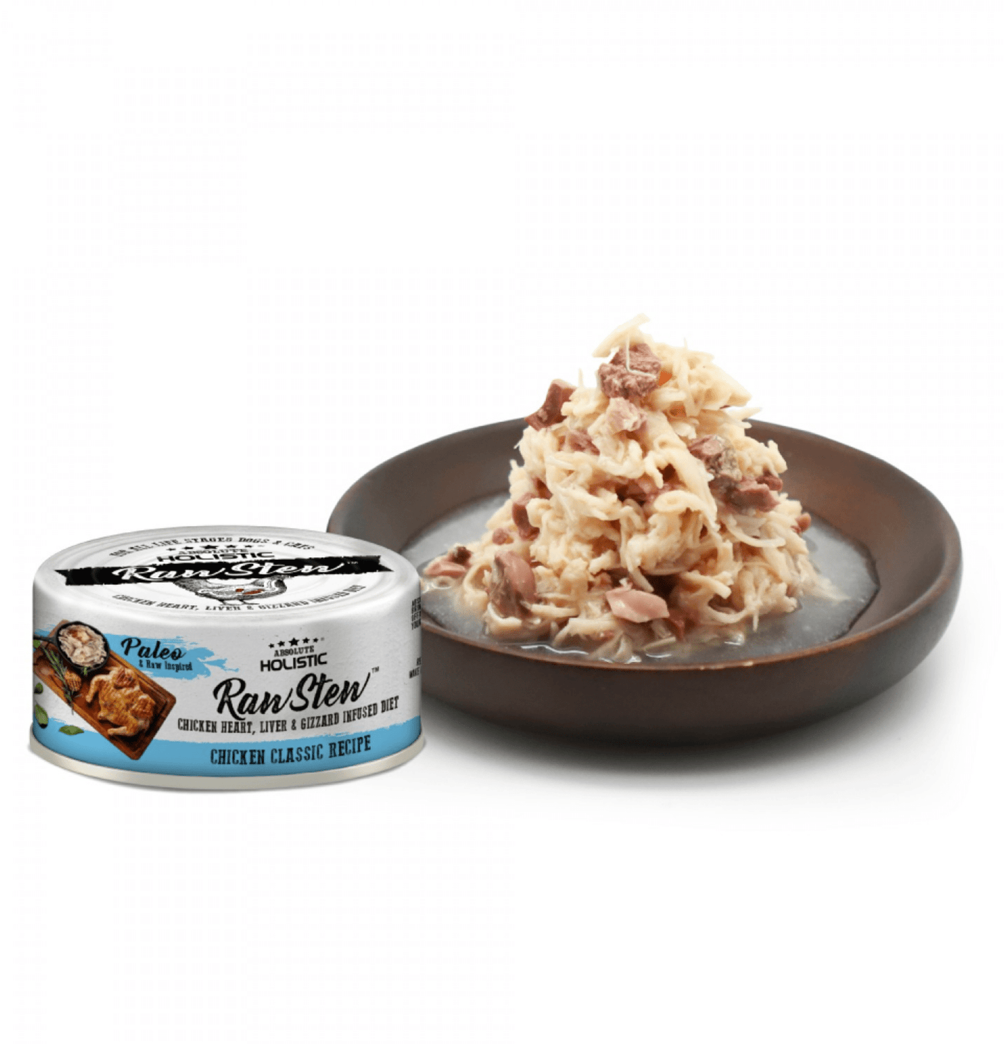 Absolute Holistic | Raw Stew 頂級主食吞拿魚+鴨肉精粹貓狗罐頭 80g - SugarPet