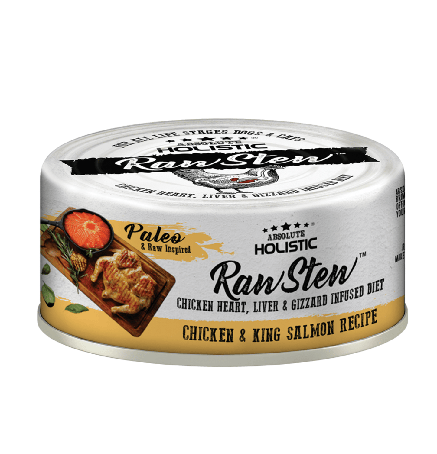 Absolute Holistic | Raw Stew 頂級主食雞+三文魚+雞肉精粹貓狗罐頭 80g - SugarPet