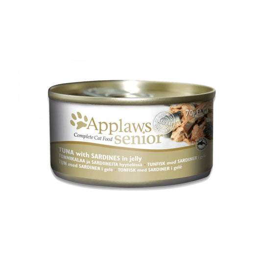 Applaws | 果凍 - 老貓吞拿魚+沙丁魚主食貓罐頭 70g - SugarPet