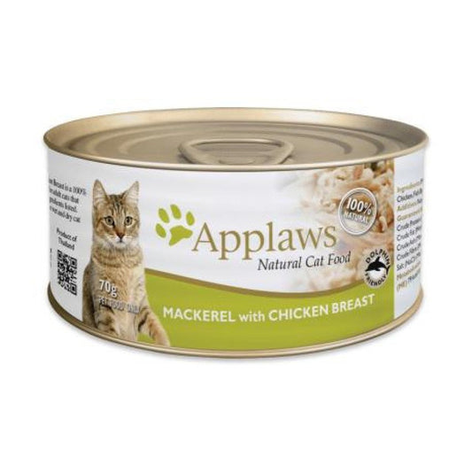 Applaws | 肉絲湯汁 - 鯖魚+雞胸貓罐頭 70g - SugarPet