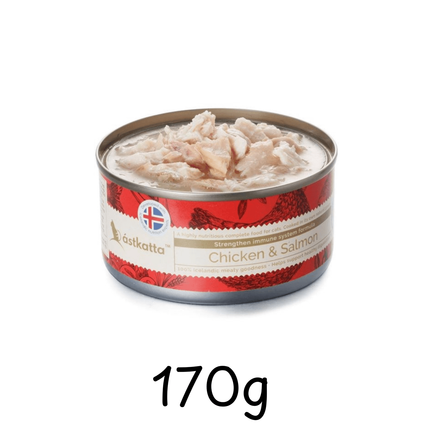 Astkatta | 增强免疫系列 - 走地雞肉 + 藍背三文魚肉絲主食貓罐頭 - SugarPet