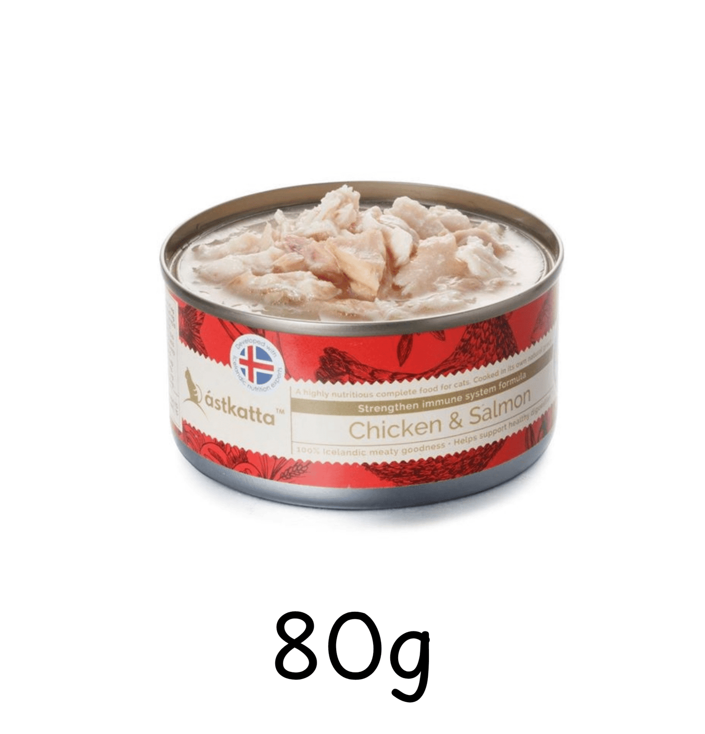 Astkatta | 增强免疫系列 - 走地雞肉 + 藍背三文魚肉絲主食貓罐頭 - SugarPet