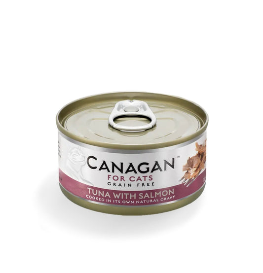 Canagan | 無縠物吞拿魚+三文魚貓罐頭 75g - SugarPet
