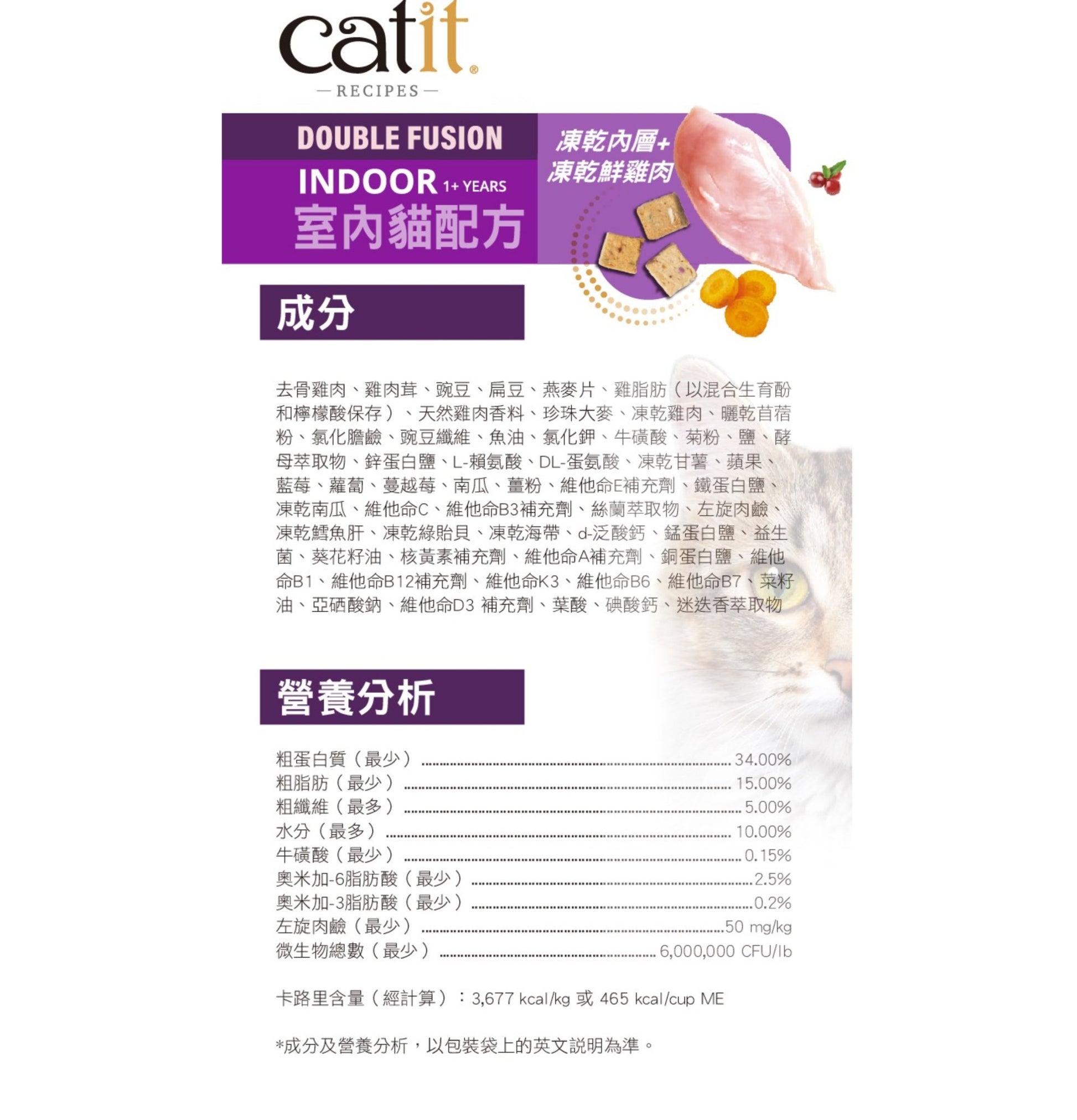 Catit | Recipes 凍乾内層+鮮雞肉室内貓乾糧 - SugarPet