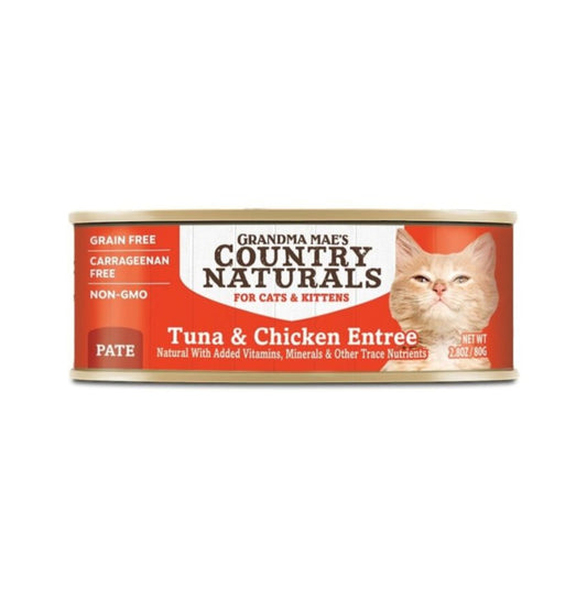 Country Naturals | 無穀物吞拿魚+走地雞肉貓罐頭 80g - SugarPet