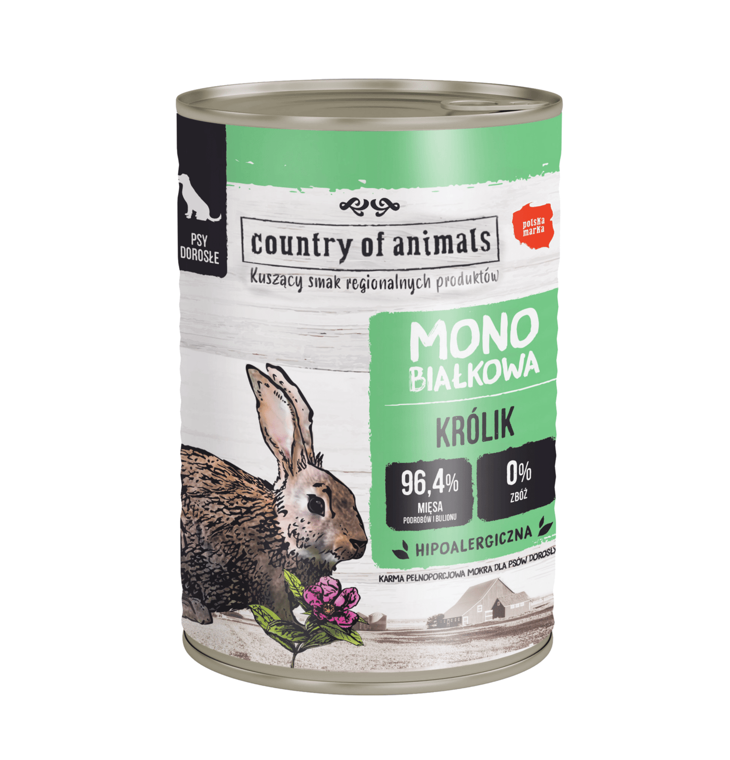 Country Of Animals | 單一蛋白兔肉狗罐頭 - SugarPet 寵甜