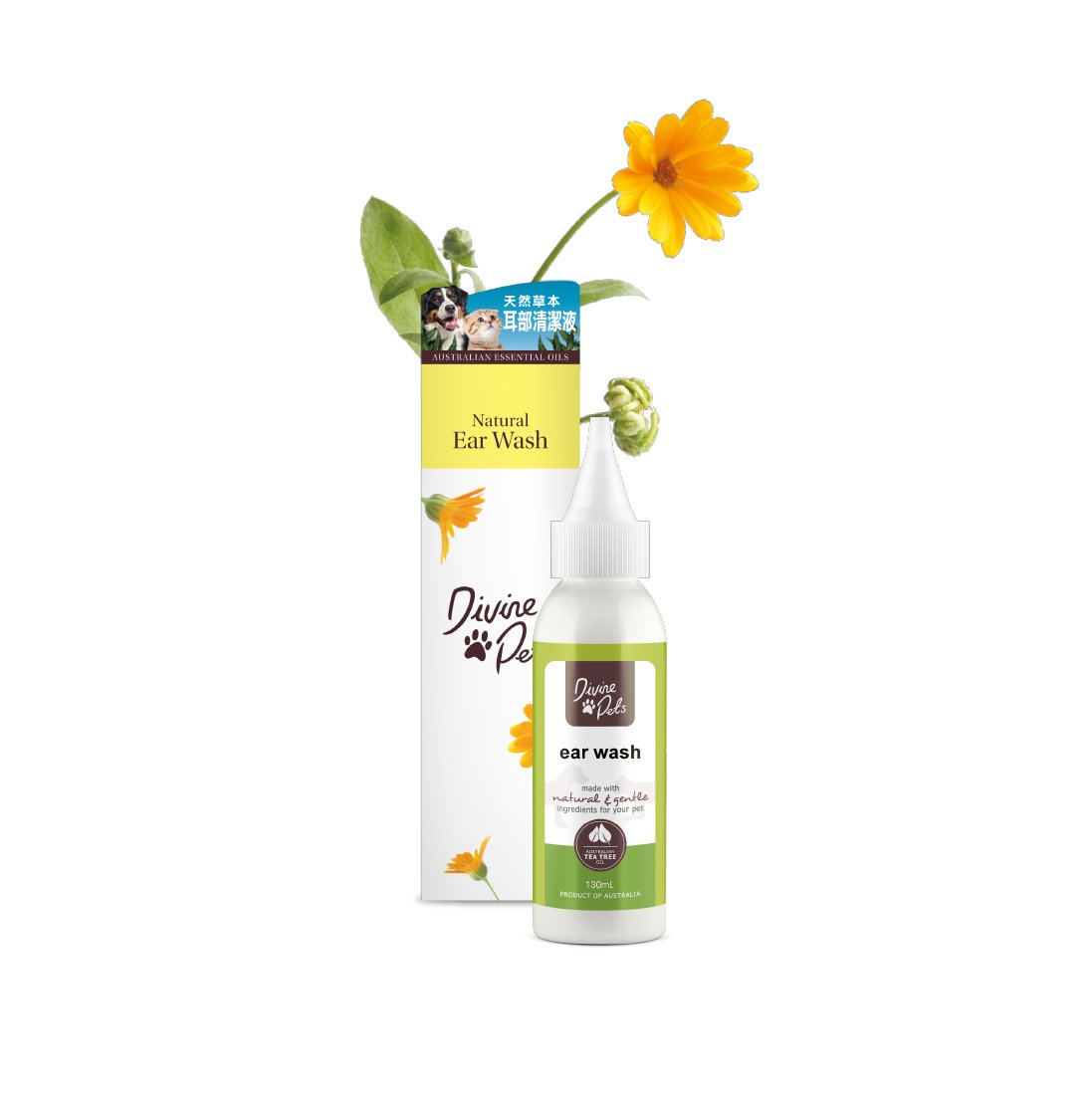 Divine Pets | 耳部清潔液 130ml(貓狗適用) - SugarPet