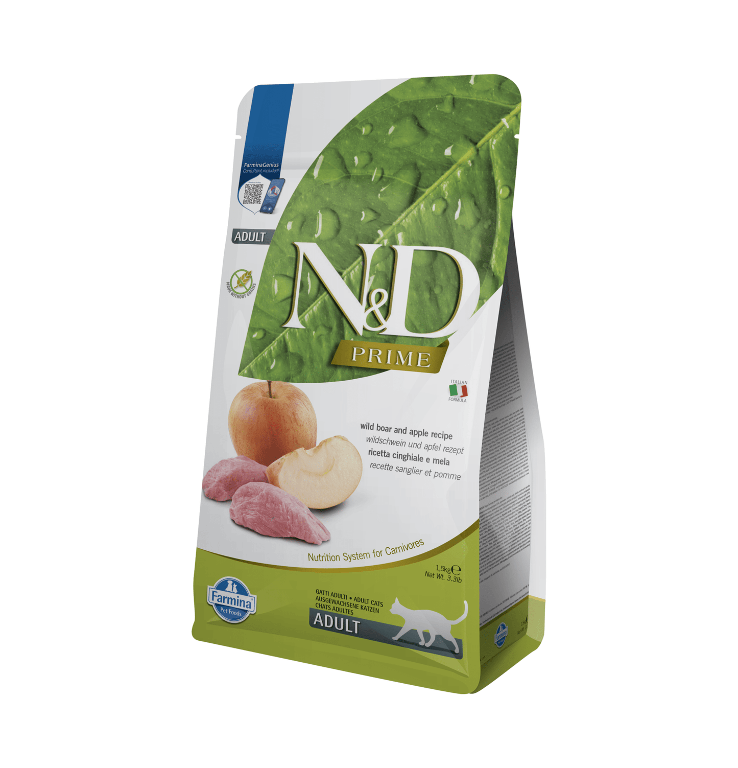 Farmina N&D | 天然無穀物系列 - 野豬蘋果成貓乾糧 - SugarPet 寵甜