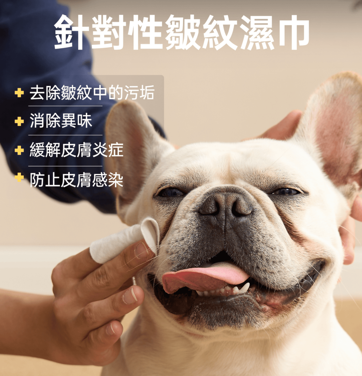 HICCPET | 低敏寵物皺紋濕紙巾 (無香) 100片裝(貓狗適用) - SugarPet