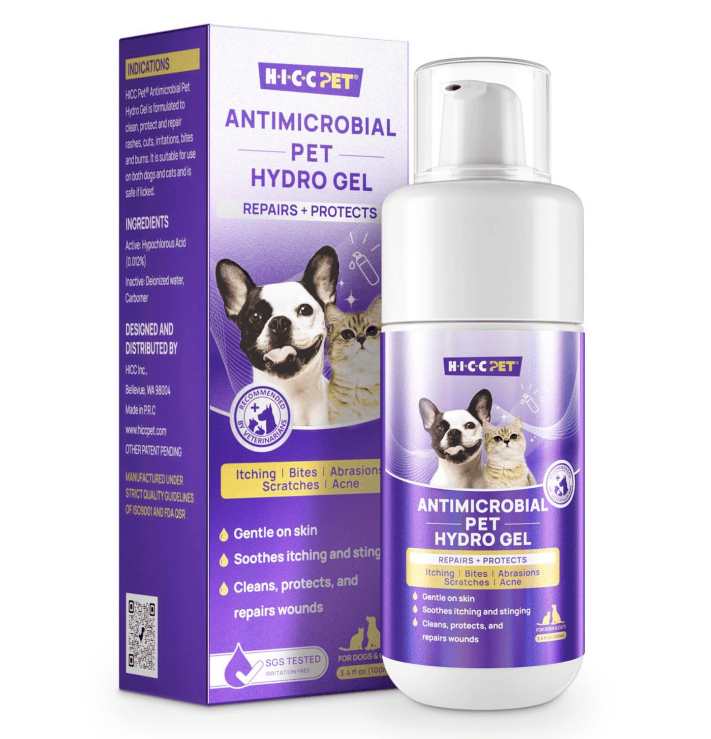 HICCPET | 寵物抗菌水凝膠 (100ml)(貓狗適用) - SugarPet