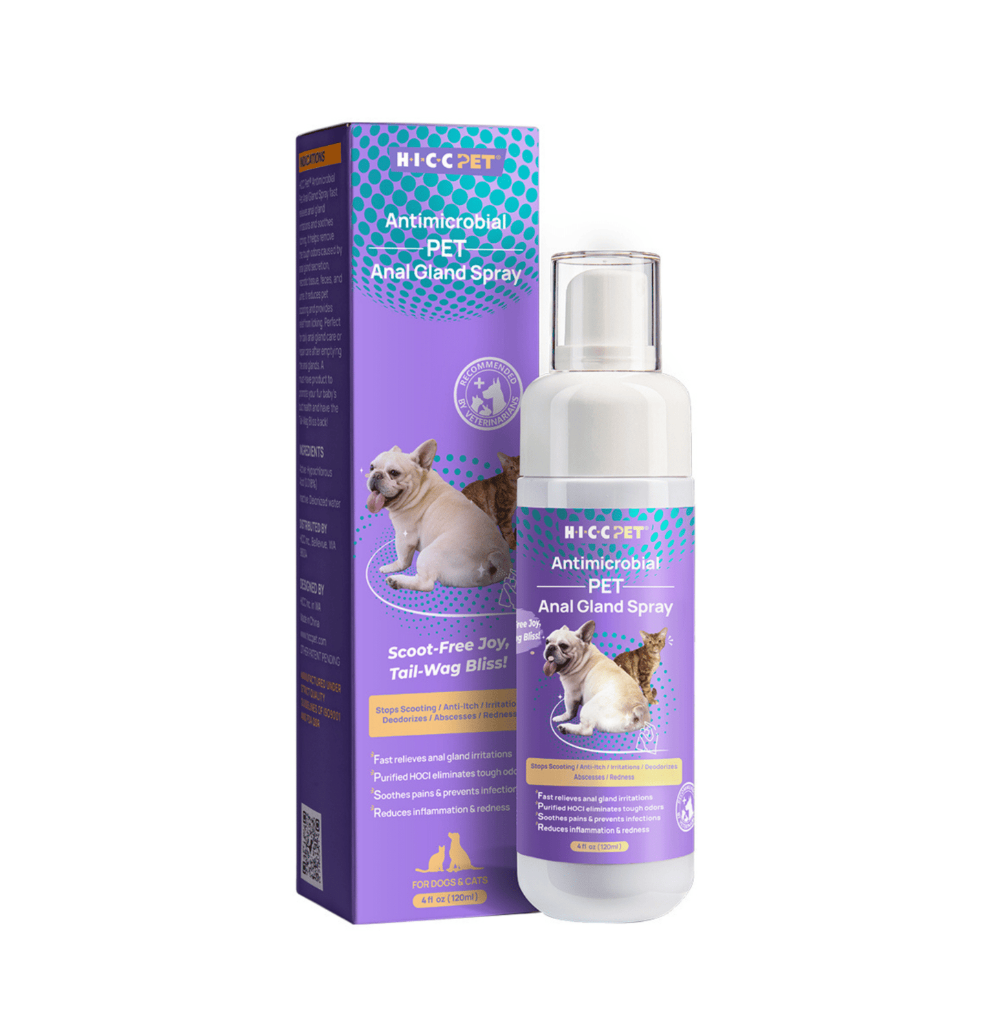 HICCPET | 寵物肛門腺護理噴霧 120ml(貓狗適用) - SugarPet