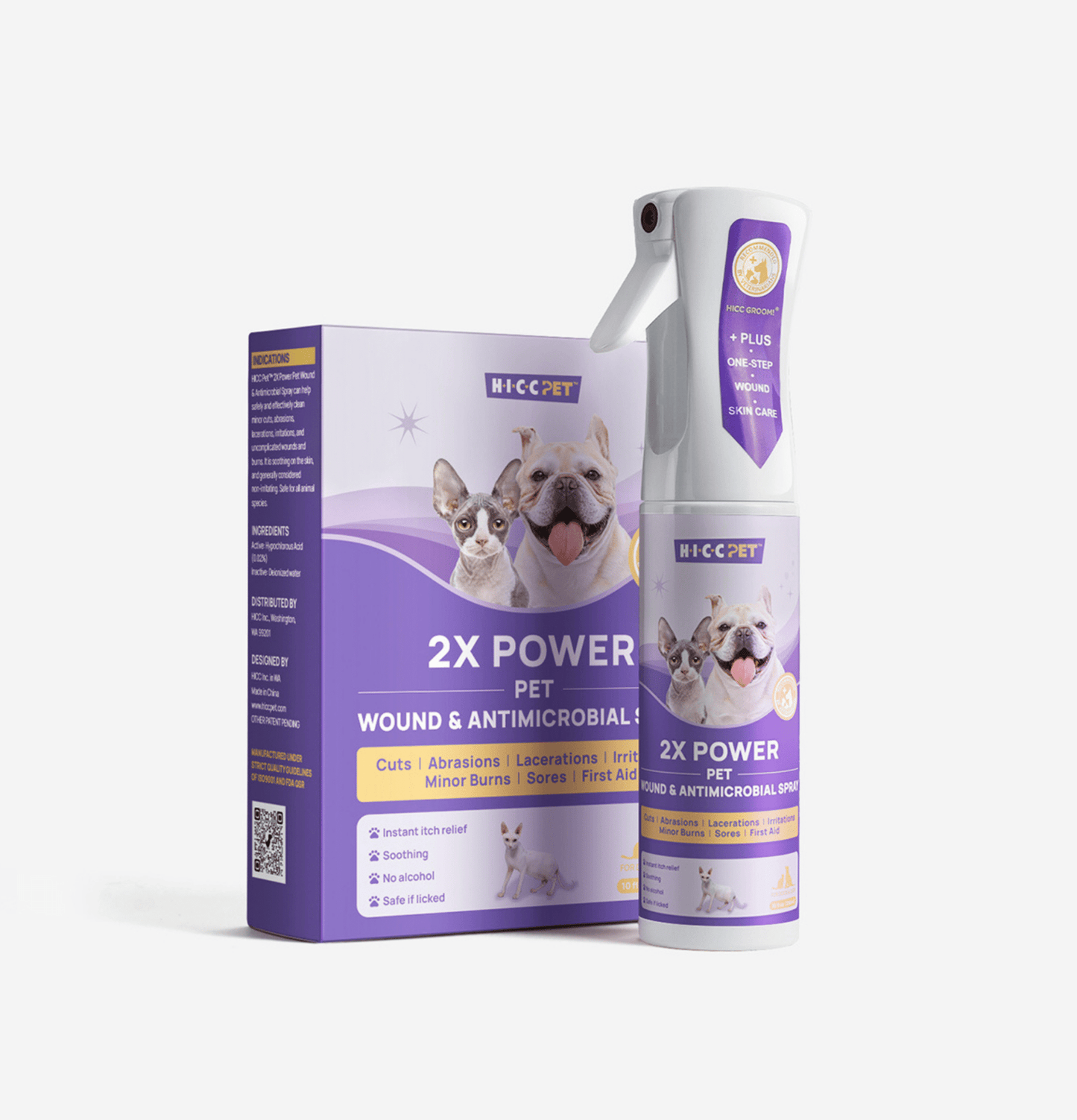 HICCPET | 2X寵物傷口抗菌噴霧 300ml(貓狗適用) - SugarPet