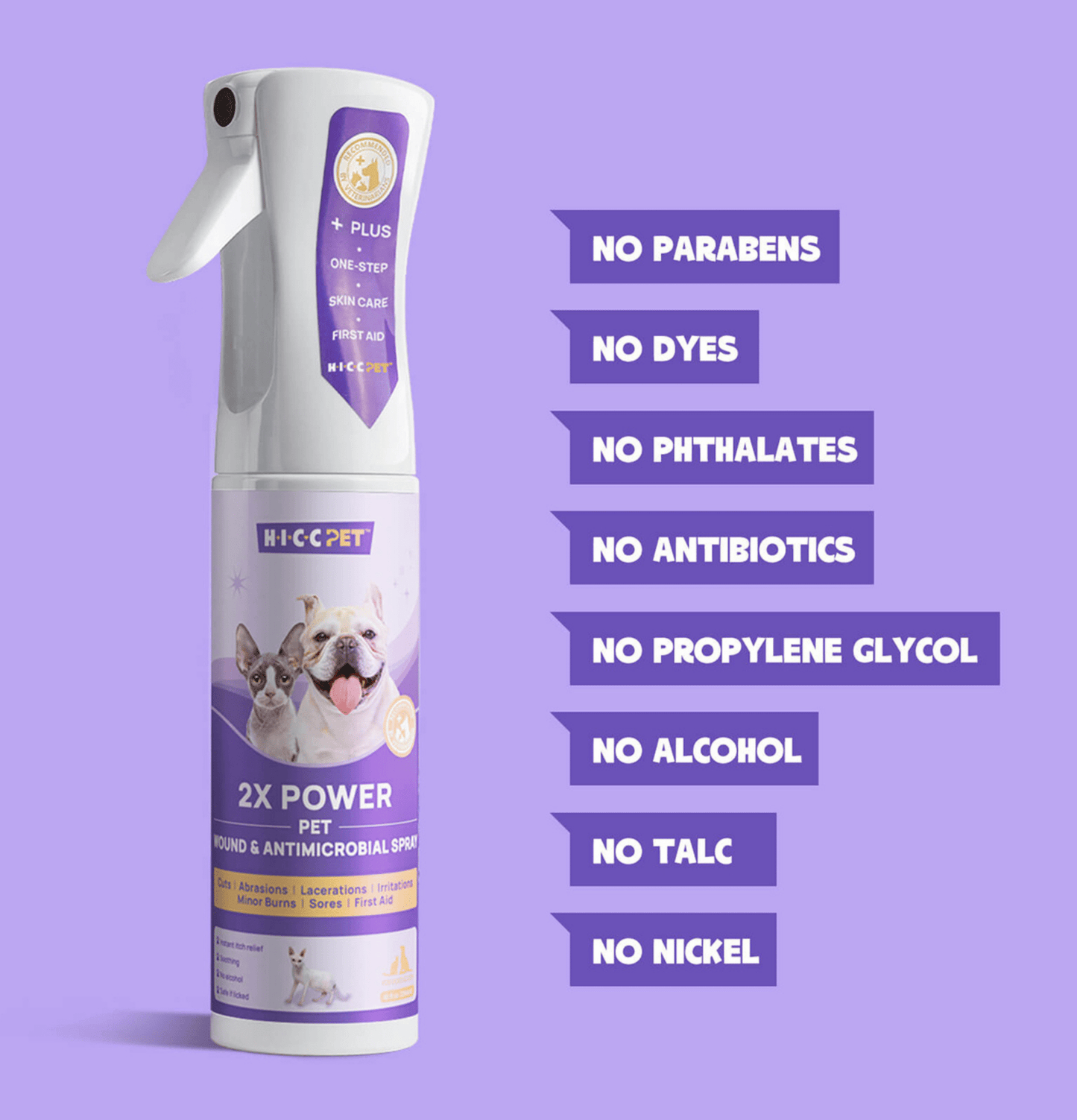 HICCPET | 2X寵物傷口抗菌噴霧 300ml(貓狗適用) - SugarPet