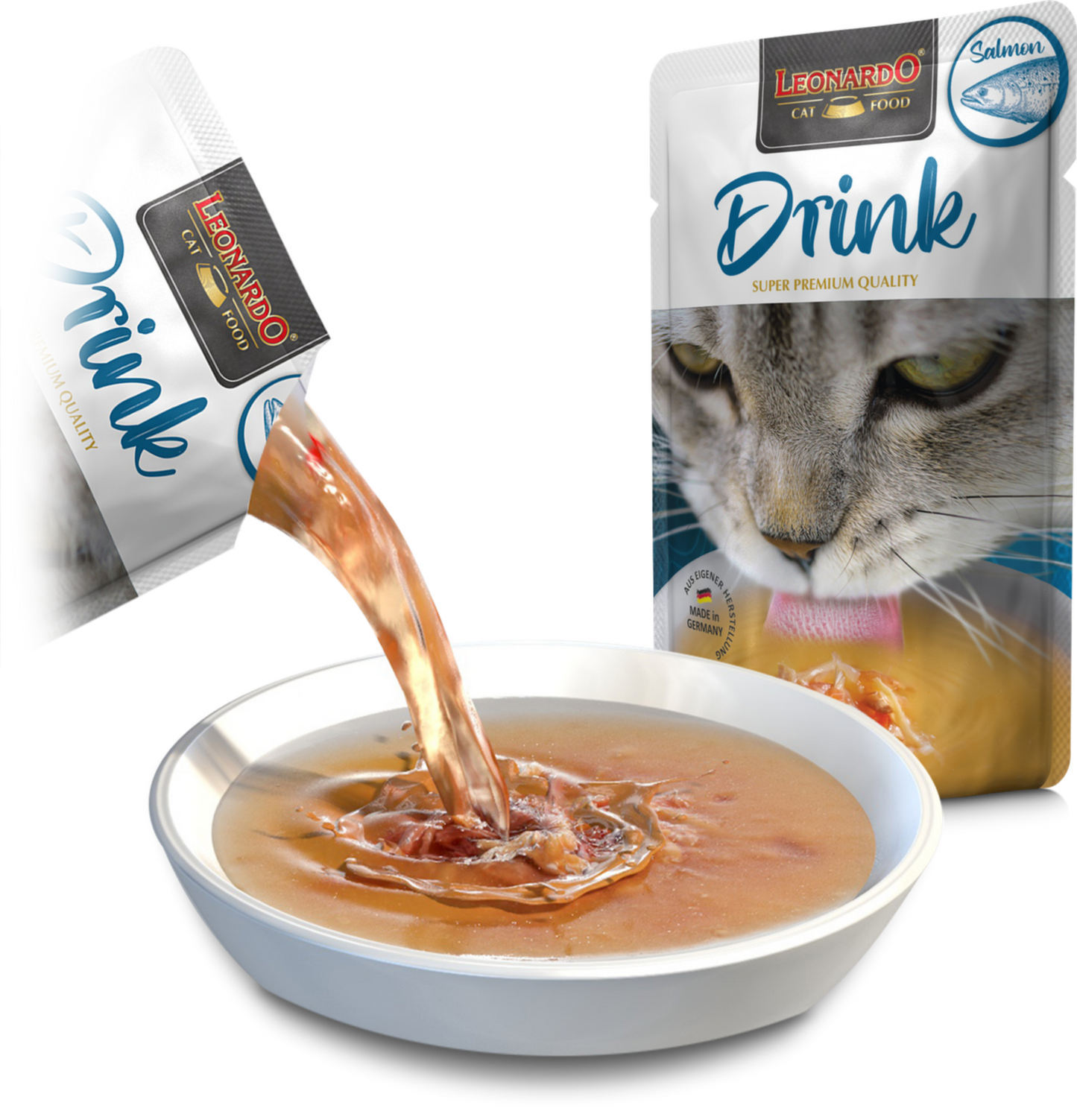 Leonardo & Belcando Cat Food | 貓濕糧湯包系列 Drinks - 三文魚配方 40g - SugarPet 寵甜