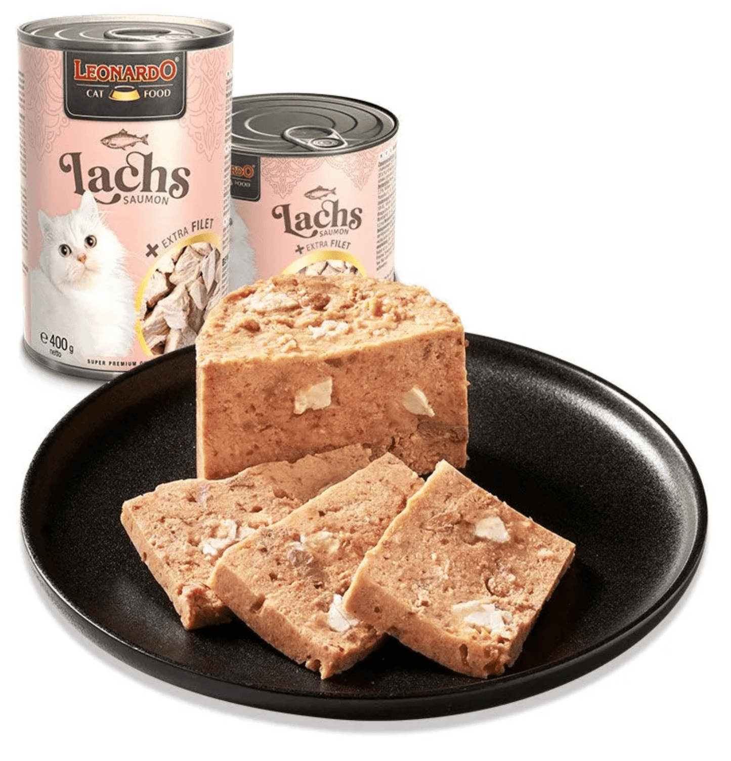 Leonardo & Belcando Cat Food | Extra Fillet 菲力御品·厚切純享罐 - 三文魚+額外雞肉片配方成貓罐頭 200g - SugarPet 寵甜