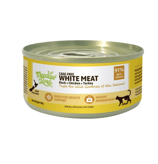 Meadowland | 經典肉泥系列 - 白肉 (鴨肉+雞肉+火雞肉)主食貓罐頭 80g - SugarPet