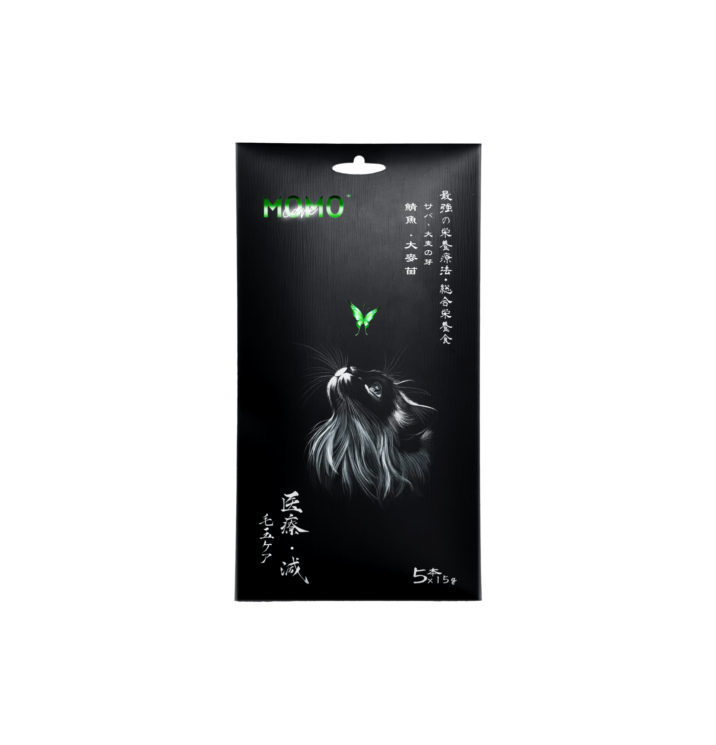 MOMOcare 萌寵守護 | 守護功能性主食軟肉泥條貓小食 - 鯖⿂ + ⼤⿆苗 - 毛球 - SugarPet 寵甜