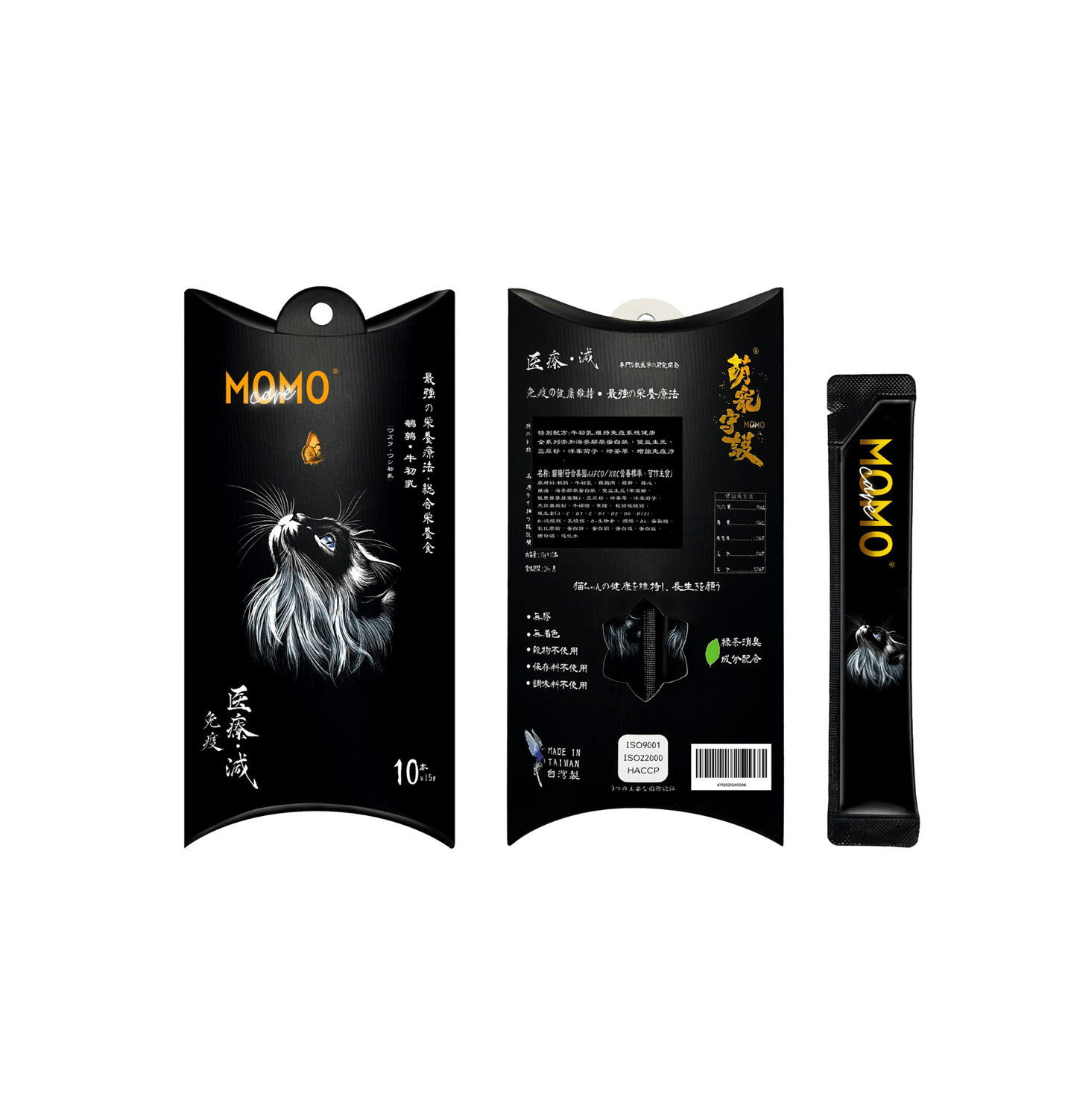 MOMOcare 萌寵守護 | 守護功能性主食軟肉泥條貓小食 - 鵪鶉 + ⽜初乳 - 免疫 - SugarPet 寵甜