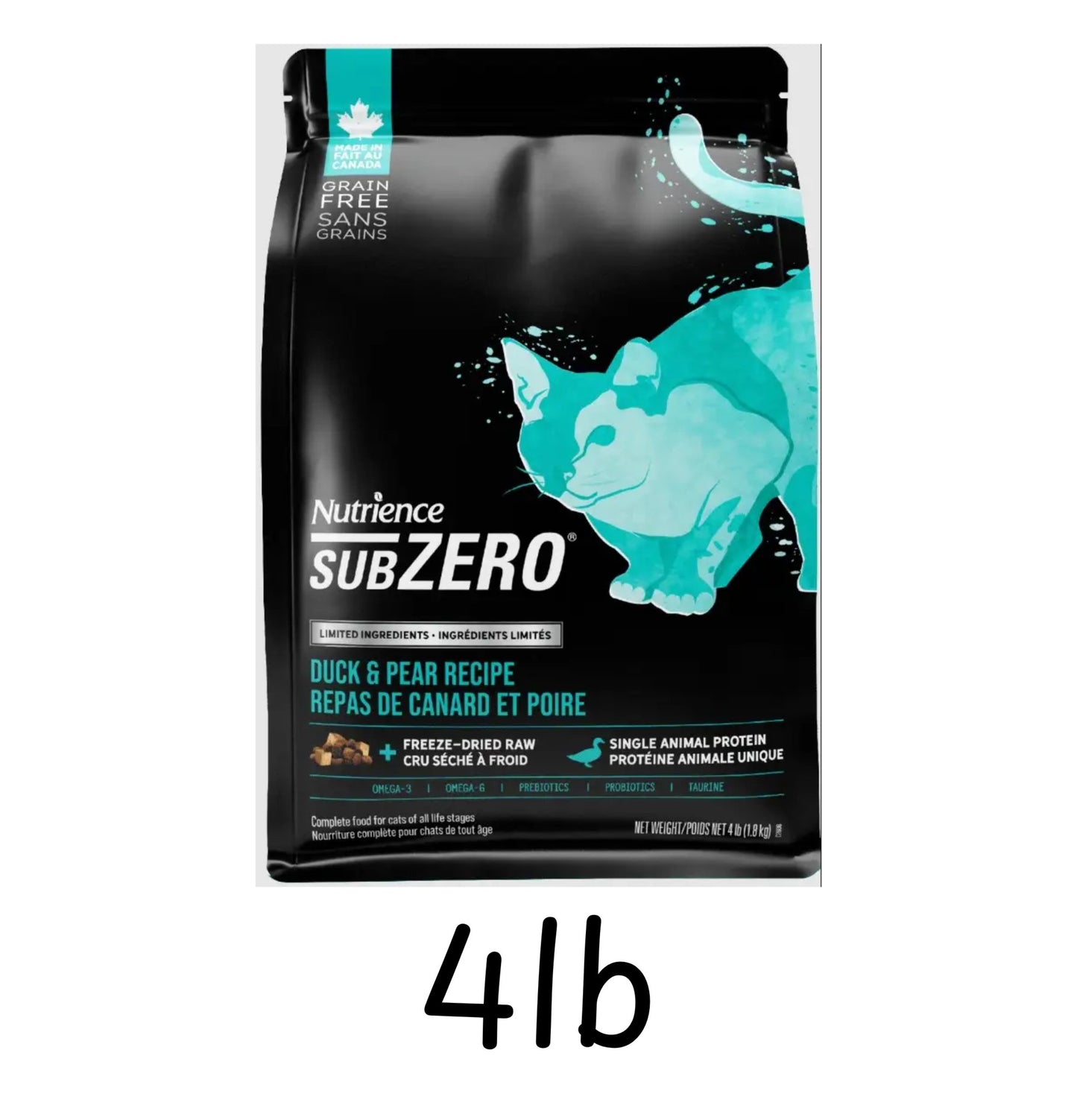 Nutrience | Sub Zero 凍乾單一動物蛋白系列 無穀物鴨肉+梨貓糧 - SugarPet