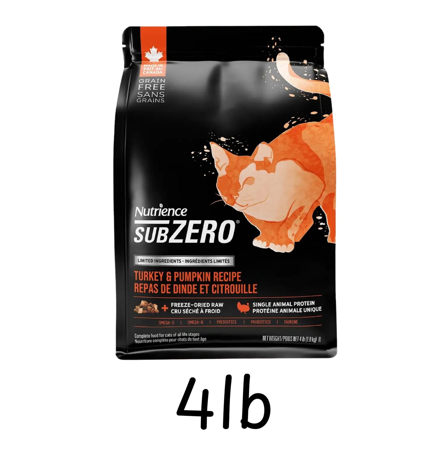 Nutrience | Sub Zero 凍乾單一動物蛋白系列 無穀物火雞+南瓜貓糧 - SugarPet