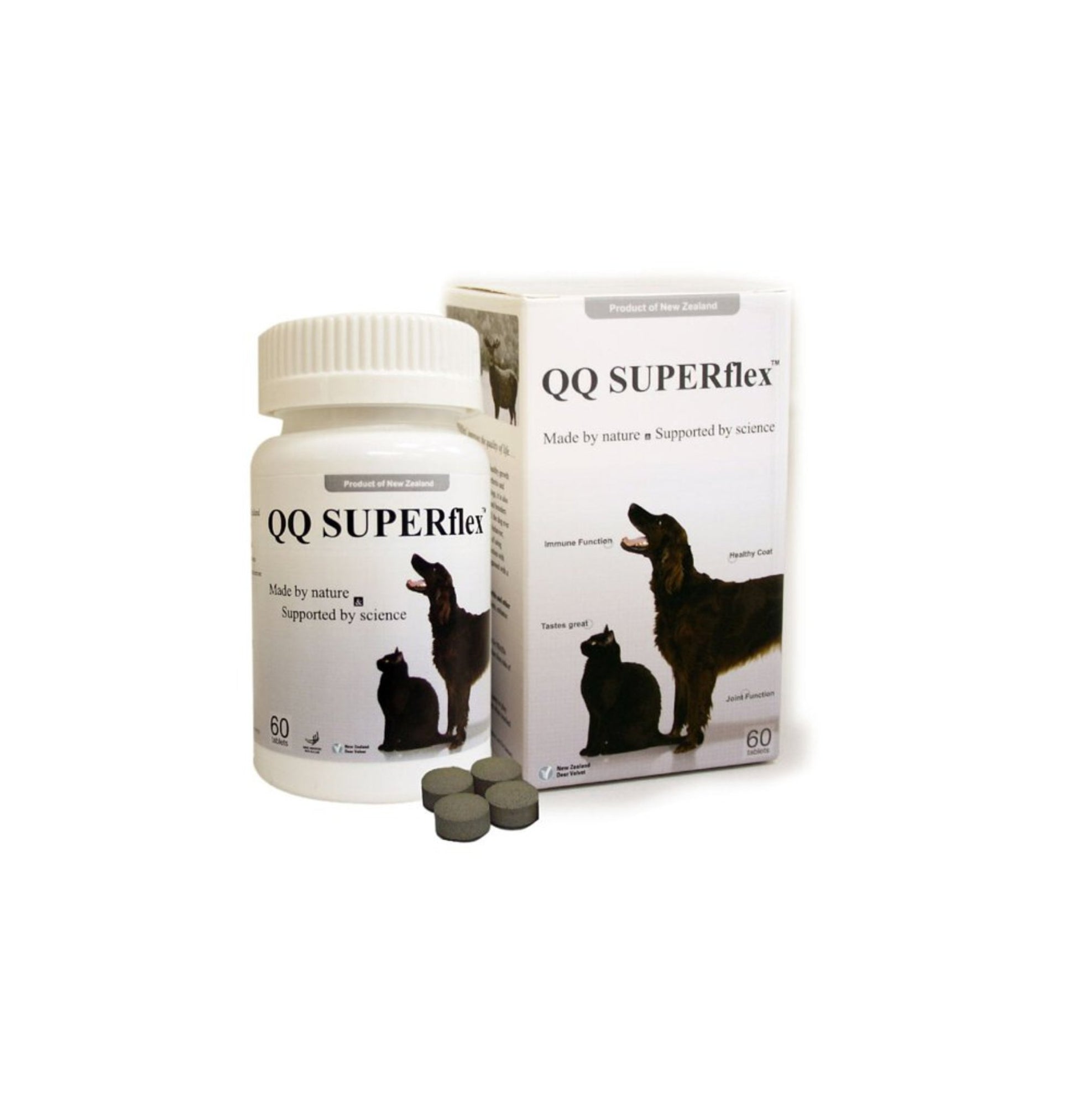 QQ Superflex | 鹿茸QQ 60粒(貓狗食用) - SugarPet