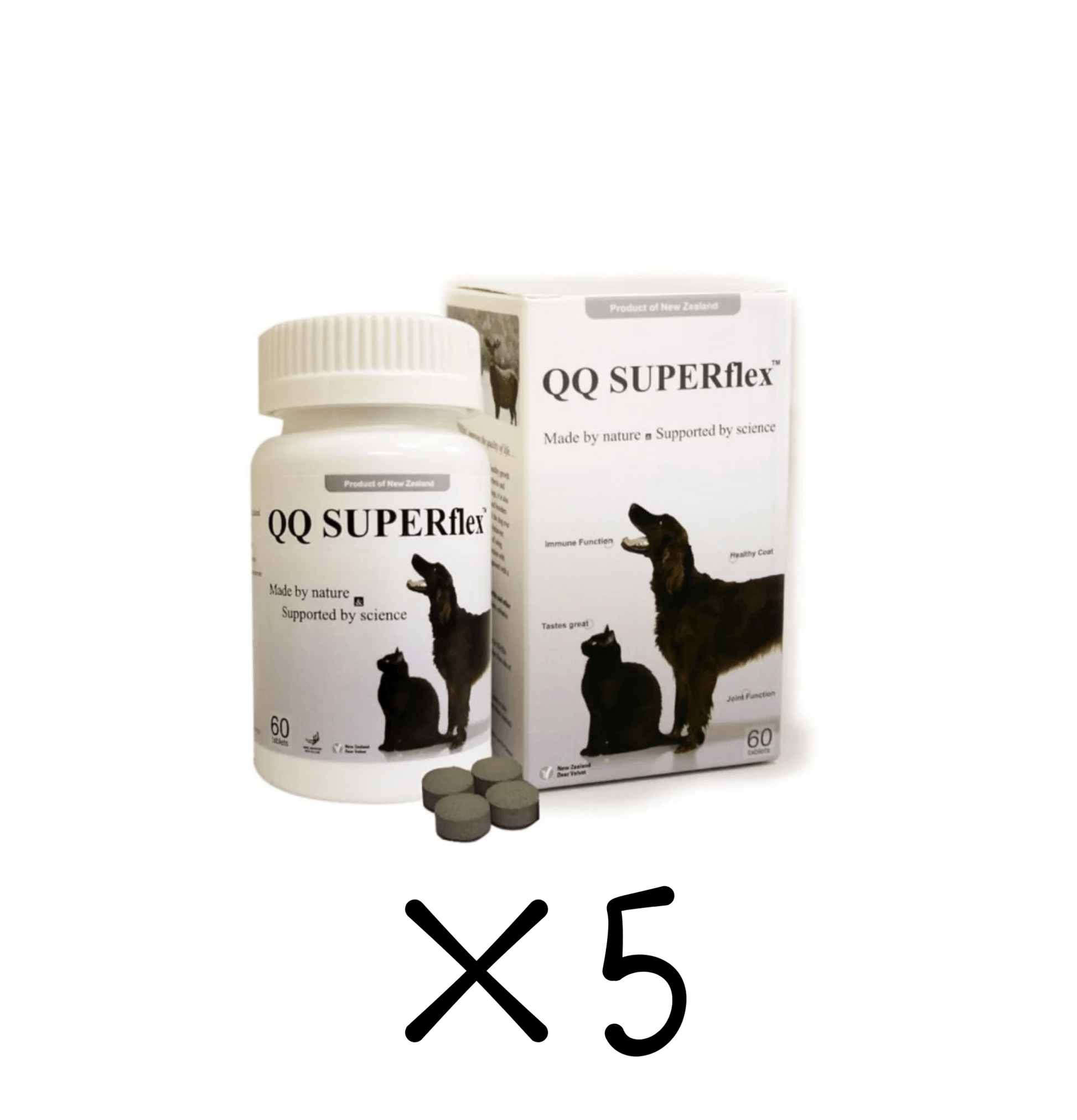 QQ Superflex | 鹿茸QQ 60粒(貓狗食用) - SugarPet