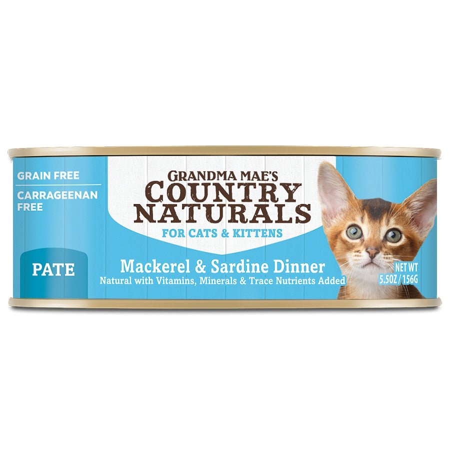 Country Naturals | 無穀物鯖魚+沙甸魚貓罐頭 156g - SugarPet