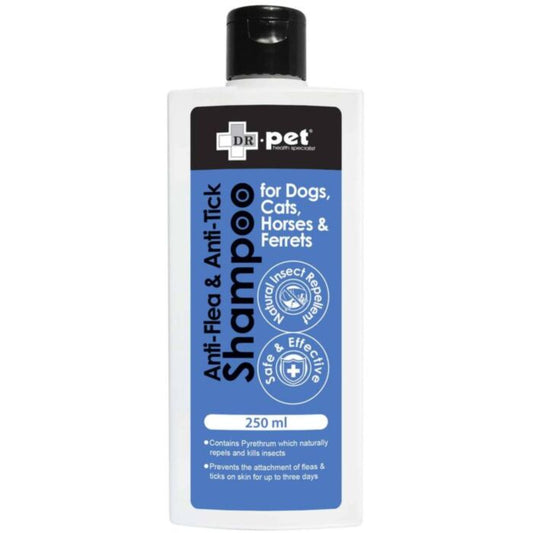 Dr. Pet | 藥用潔毛液 - 抗跳蚤及牛蜱配方 250ml(貓狗適用)