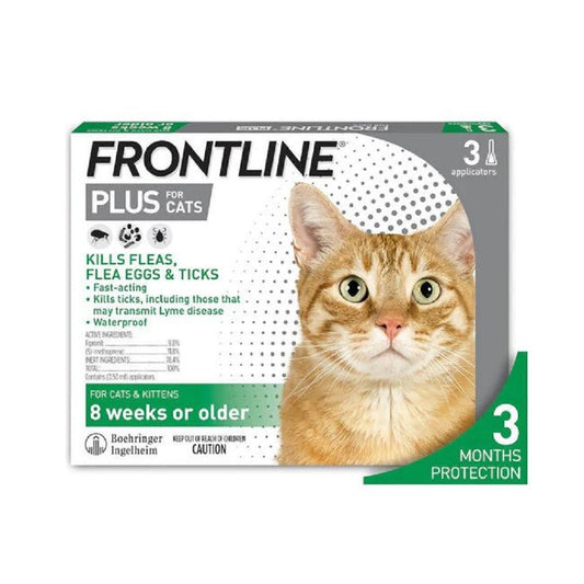 Frontline Plus | 殺蚤除牛蜱藥水 1盒3支 (貓適用) - SugarPet