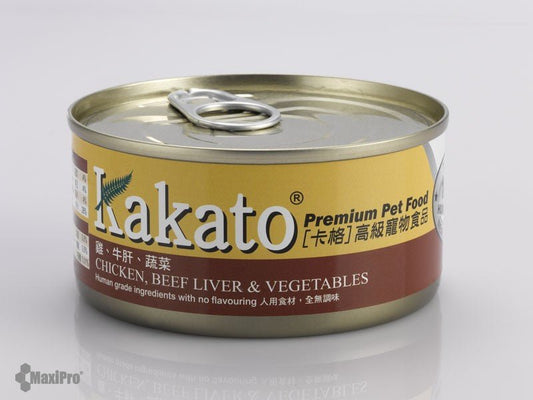 Kakato | 雞肉+牛肝+蔬菜貓狗罐頭 170g - SugarPet