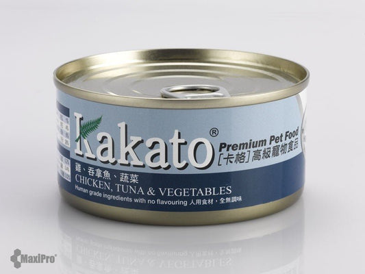 Kakato | 雞肉+吞拿魚+蔬菜貓狗罐頭 170g - SugarPet