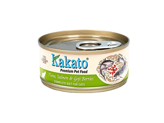 Kakato | 吞拿魚+三文魚+杞子主食貓罐頭 70g - SugarPet
