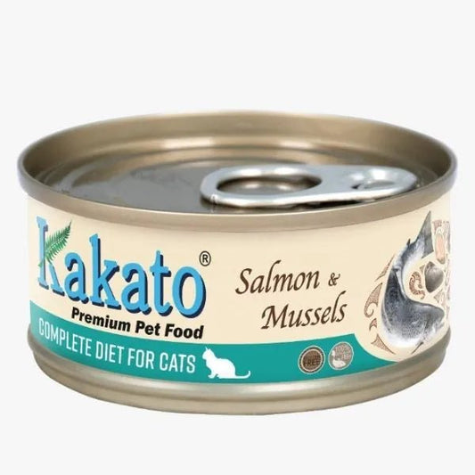 Kakato | 三文魚+翡翠貽貝主食貓罐頭 70g - SugarPet