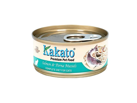 Kakato | 三文魚+青口主食貓罐頭 70g - SugarPet