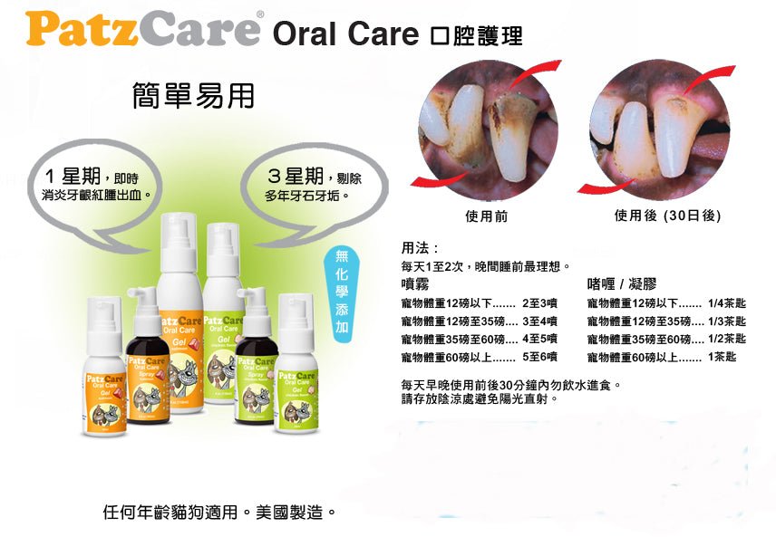 PatzCare | 潔齒噴霧 65ml(貓狗適用) - SugarPet