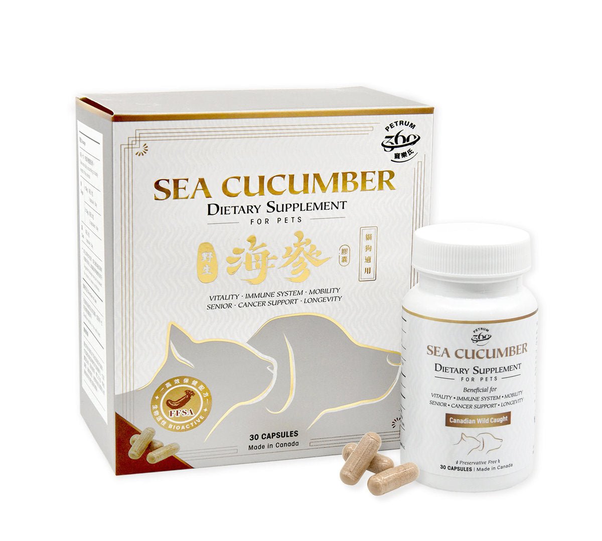 Petrum360 | 紐西蘭海參保健配方 30粒 (貓狗食用) - SugarPet