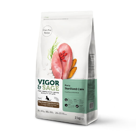 Vigor & Sage | 無穀物鴨肉荷葉室內及絕育貓乾糧 - SugarPet