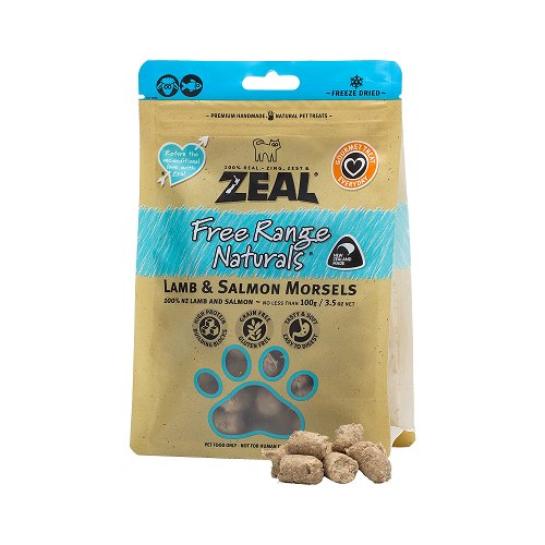 Zeal | 無榖物冷凍脫水羊肉+三文魚純肉 100g - SugarPet
