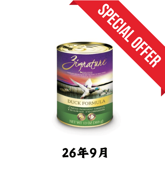 26年9月 | Zignature | 無穀物鴨肉狗罐頭 13oz - SugarPet 寵甜