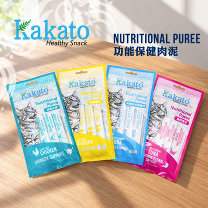 Kakato | 功能保健貓肉泥 -  腸胃護理功能 (野生吞拿魚) - 15g x 4條 / 包
