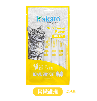 Kakato | 功能保健貓肉泥 -  腎臟護理功能 (走地雞) - 15g x 4條 / 包