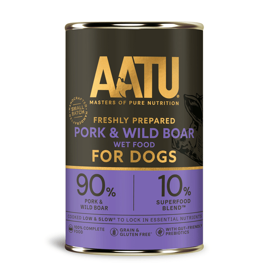 AATU | 豬肉+野豬主食狗罐頭 400g - SugarPet 寵甜