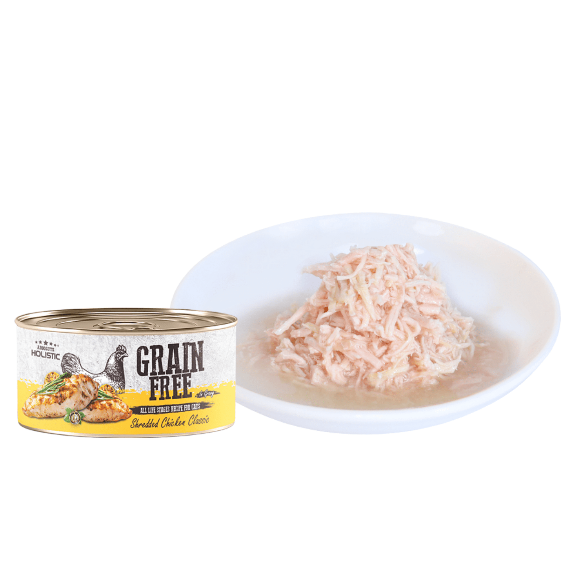 Absolute Holistic | 無穀物肉汁經典雞肉貓罐頭 80g - SugarPet