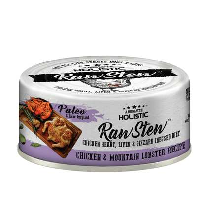 Absolute Holistic | Raw Stew 頂級主食雞+龍蝦+雞肉精粹貓狗罐頭 80g - SugarPet