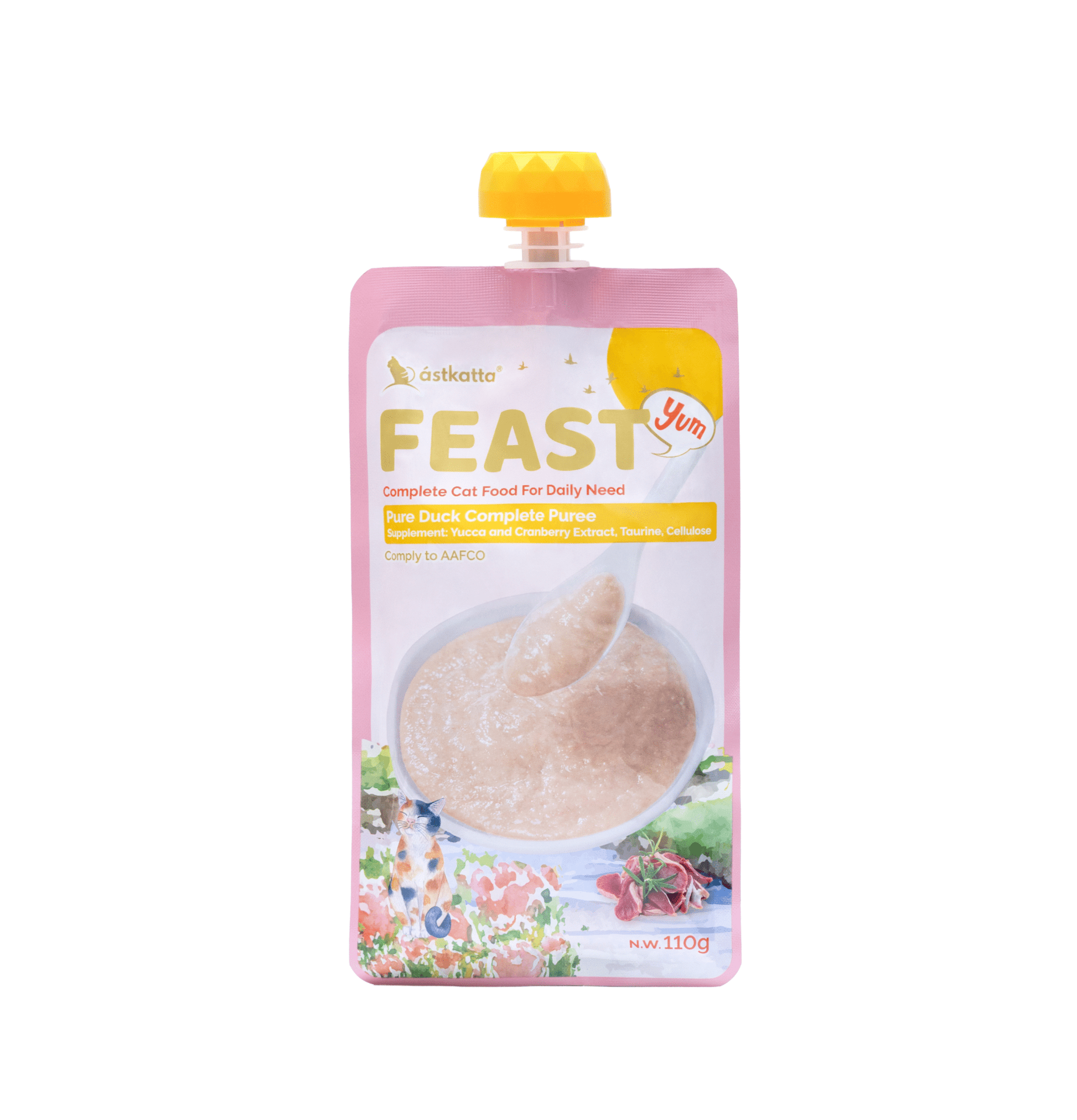 Astkatta | 鮮肉盛宴營養主食 - 鮮純鴨鮮肉肉泥貓貓主食包 110g - SugarPet