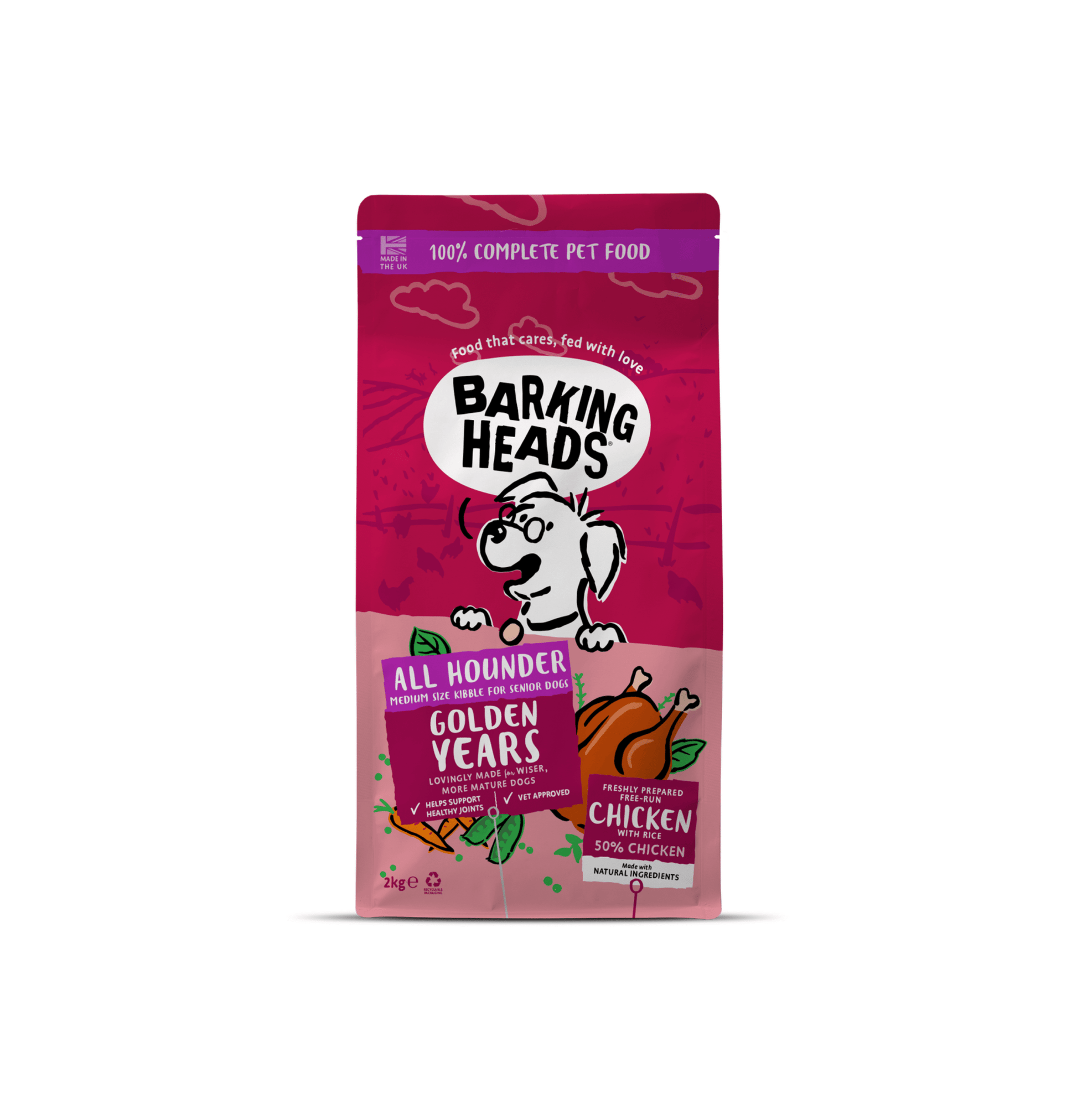 Barking Heads | 老友之選全天然老犬乾糧（深紅色） - SugarPet 寵甜