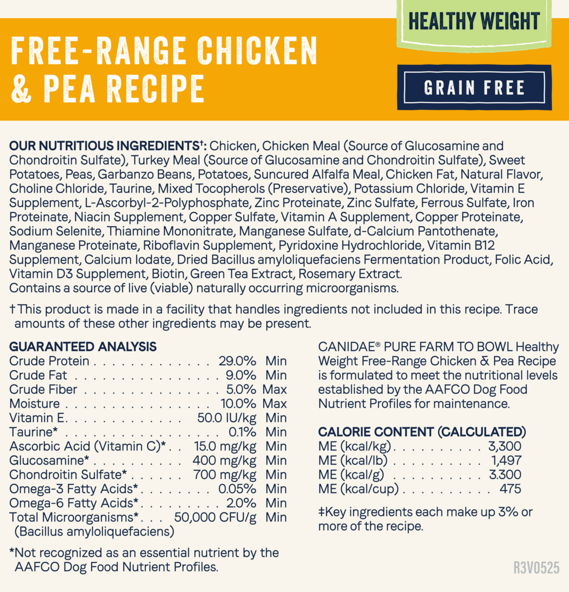 Canidae | Pure 無穀物無穀物體重控制配方 (雞肉&豌豆)狗乾糧 - SugarPet 寵甜