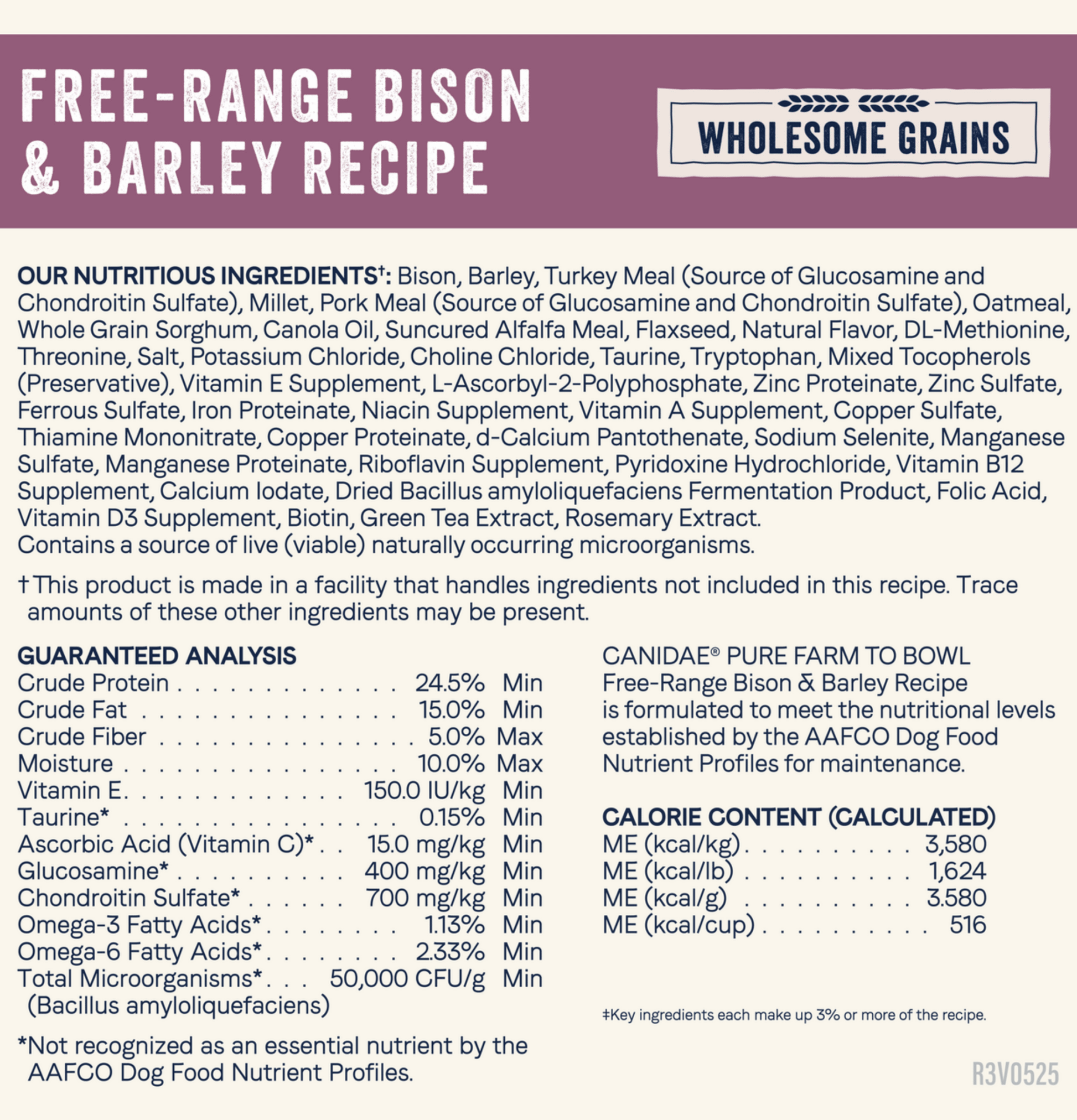 Canidae | 無穀物陸地野牛+小扁豆+紅蘿蔔成犬狗乾糧 - SugarPet 寵甜